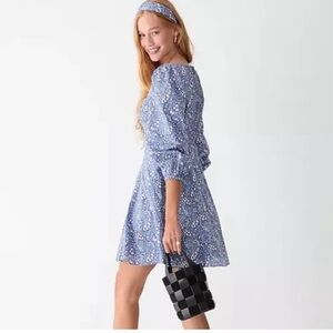 NWOT Flirty J.Crew Sweetheart long-sleeve mini dress in Liberty® Bourton Bloom